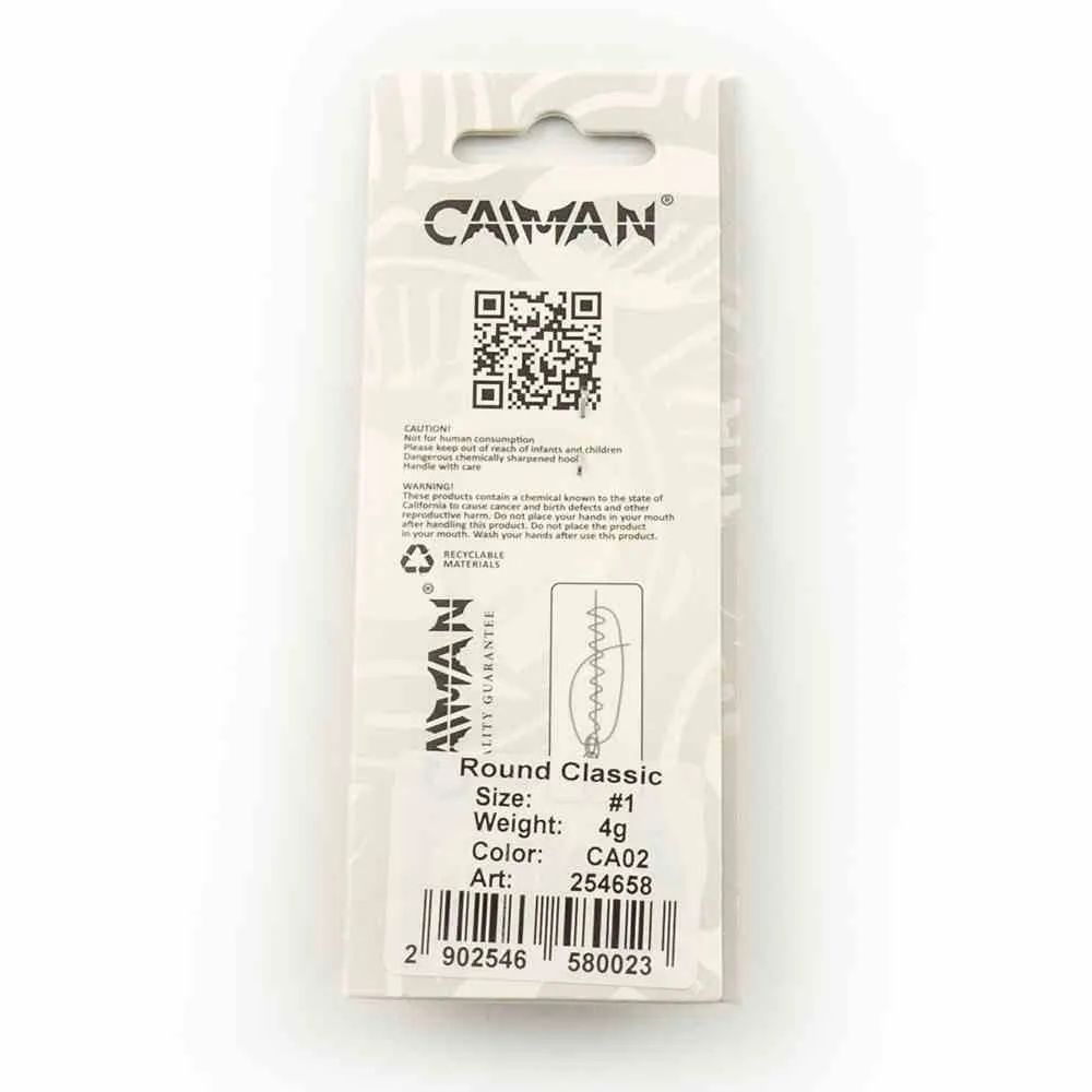 Блесна вращающаяся Caiman Round Classic 4гр #1 цвет CA02 (5шт в упак.)