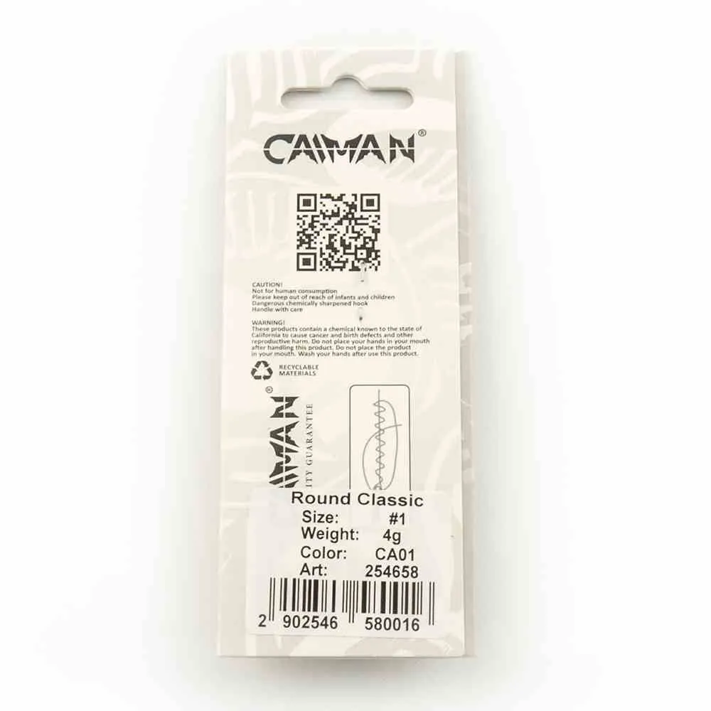 Блесна вращающаяся Caiman Round Classic 4гр #1 цвет CA01 (5шт в упак.)