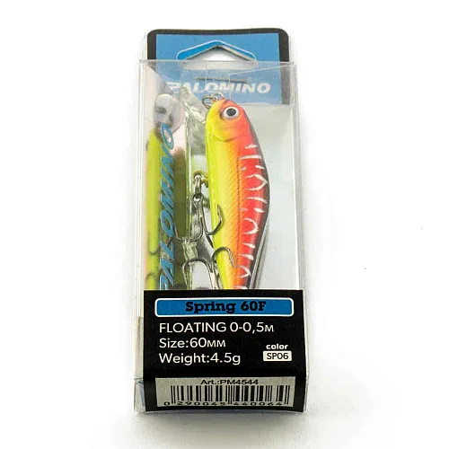 Воблер Palomino Spring 60F 4,5гр 0-0,5м цвет 6