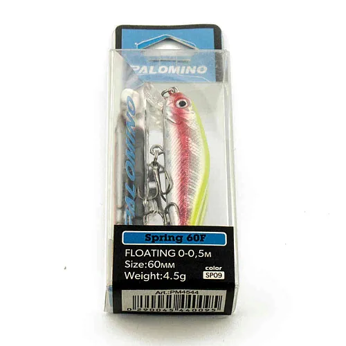 Воблер Palomino Spring 60F 4,5гр 0-0,5м цвет 9