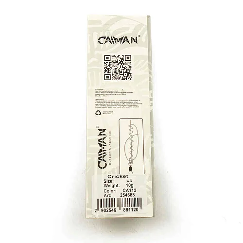 Блесна вращающаяся Caiman Cricket 10гр #4 цвет CA112 (5шт в упак.)