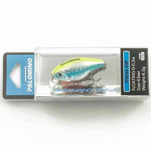 Воблер Palomino Citrus 43F45,5гр 0-0,5м цвет 7