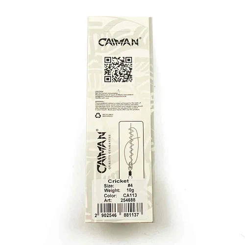 Блесна вращающаяся Caiman Cricket 10гр #4 цвет CA113 (5шт в упак.)