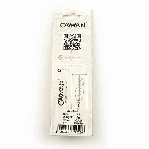 Блесна вращающаяся Caiman Cricket 7гр #3 цвет CA28 (5шт в упак.)