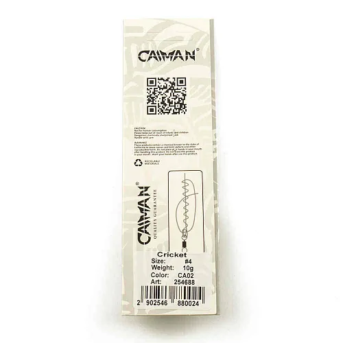 Блесна вращающаяся Caiman Cricket 10гр #4 цвет CA02 (5шт в упак.)