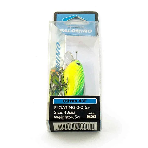 Воблер Palomino Citrus 43F45,5гр 0-0,5м цвет 3