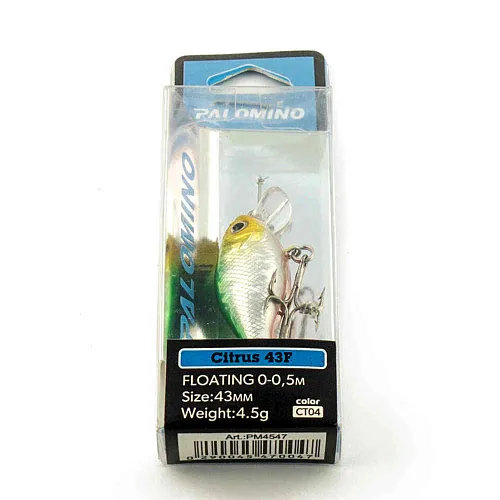 Воблер Palomino Citrus 43F45,5гр 0-0,5м цвет 4