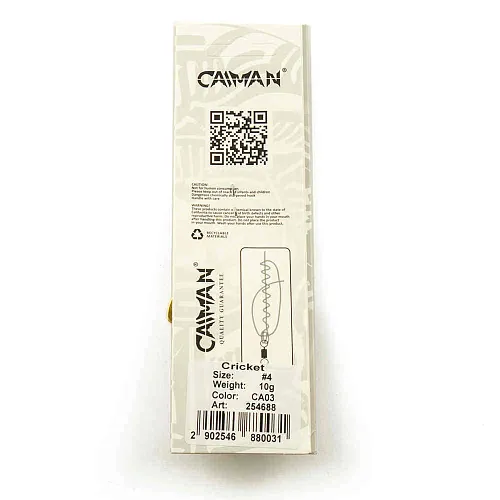 Блесна вращающаяся Caiman Cricket 10гр #4 цвет CA03 (5шт в упак.)