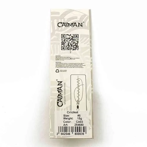 Блесна вращающаяся Caiman Cricket 15гр #5 цвет CA03 (5шт в упак.)