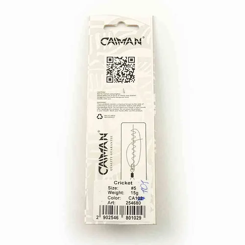 Блесна вращающаяся Caiman Cricket 15гр #5 цвет CA101 (5шт в упак.)