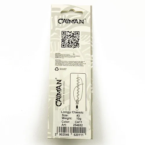 Блесна вращающаяся Caiman Longy classic 10гр #3 цвет CA11 (5шт в упак.)