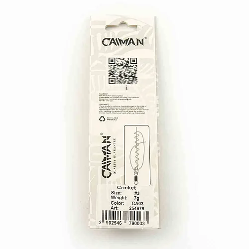 Блесна вращающаяся Caiman Cricket 7гр #3 цвет CA03 (5шт в упак.)