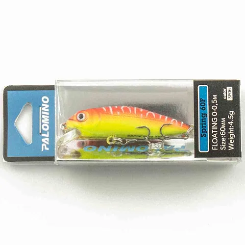 Воблер Palomino Spring 60F 4,5гр 0-0,5м цвет 6
