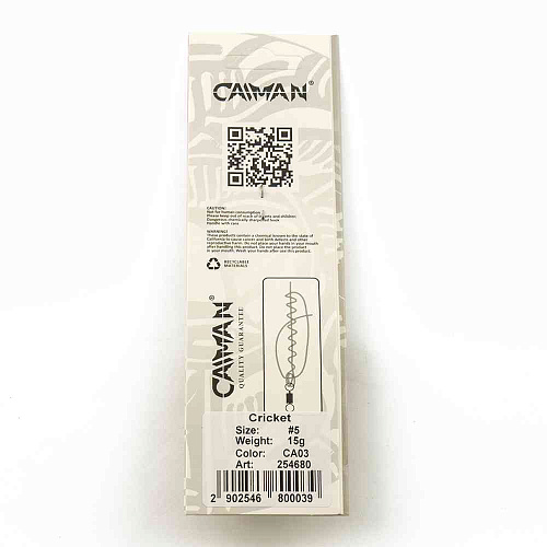 Блесна вращающаяся Caiman Cricket 15гр #5 цвет CA03 (5шт в упак.)