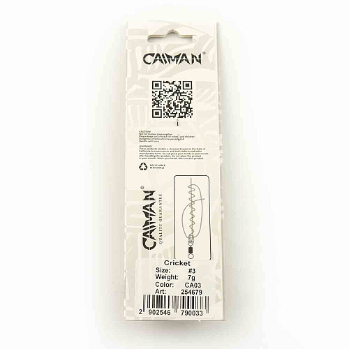 Блесна вращающаяся Caiman Cricket 7гр #3 цвет CA03 (5шт в упак.)