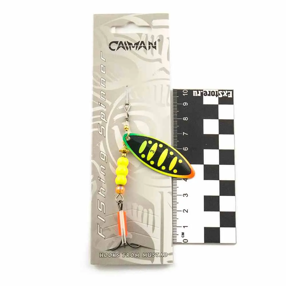 Блесна вращающаяся Caiman Longy Caterpillar 10гр #3 цвет CA53 (5шт в упак.)