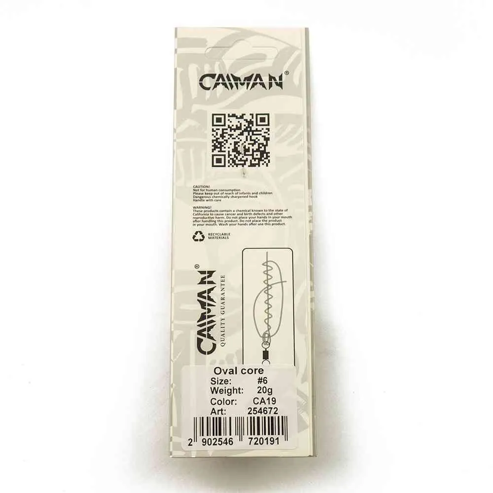 Блесна вращающаяся Caiman Oval core 20гр #6 цвет CA19 (5шт в упак.)