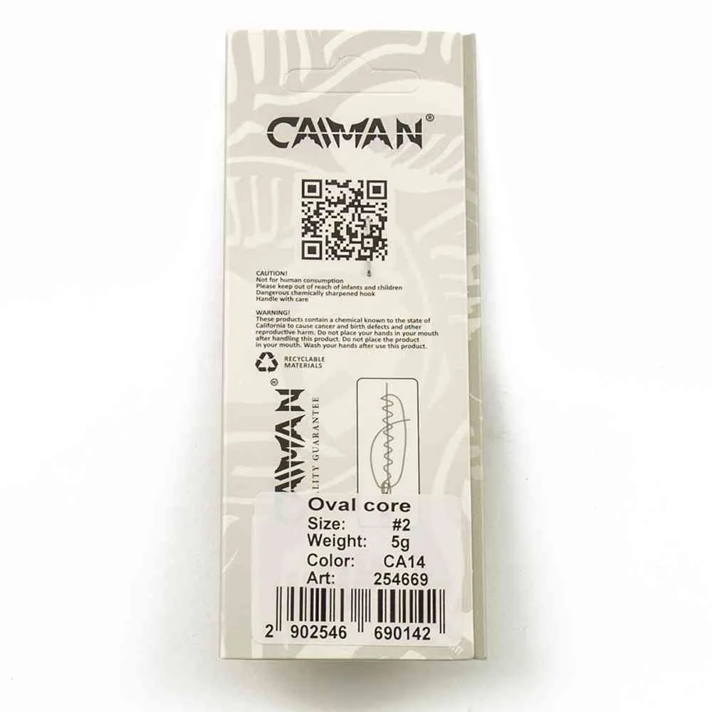 Блесна вращающаяся Caiman Oval core 5гр #2 цвет CA14 (5шт в упак.)