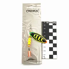 Блесна вращающаяся Caiman Longy Caterpillar 10гр #3 цвет CA53 (5шт в упак.)