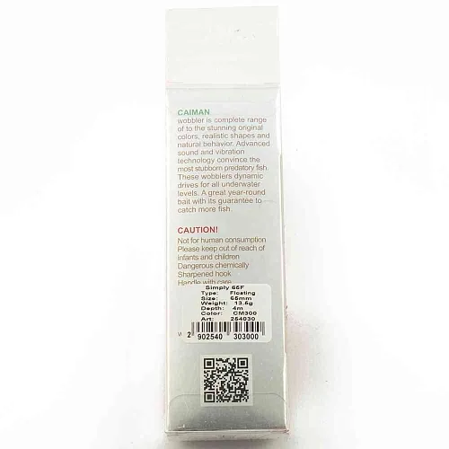 Воблер Caiman Simply 65F 13,5g 4м цвет СМ300