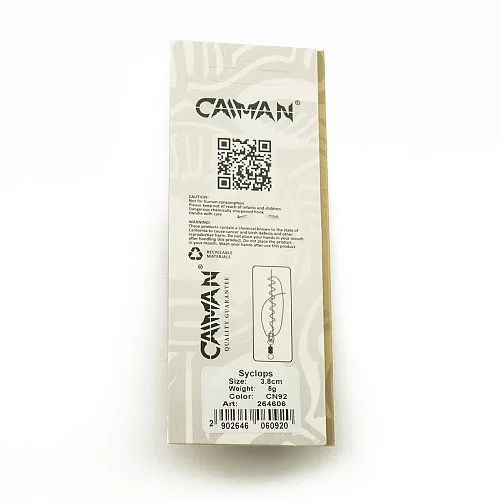 Блесна колеблющаяся Caiman Syclops 5гр 3,8см цвет CN92 (5шт в упак.)