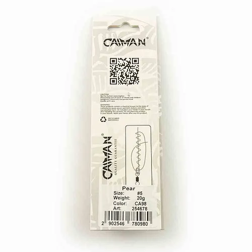 Блесна вращающаяся Caiman Pear 20гр #5 цвет CA98 (5шт в упак.)