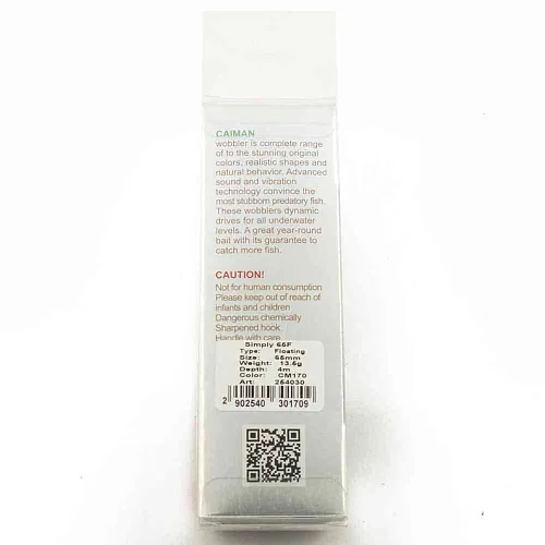 Воблер Caiman Simply 65F 13,5g 4м цвет СМ170