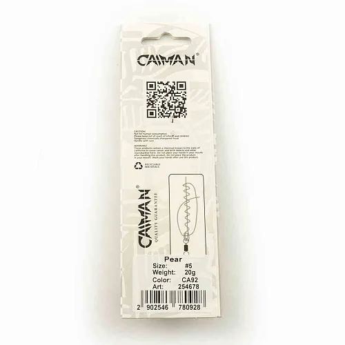 Блесна вращающаяся Caiman Pear 20гр #5 цвет CA92 (5шт в упак.)