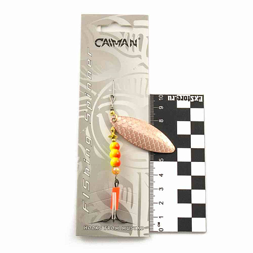 Блесна вращающаяся Caiman Longy Caterpillar 10гр #3 цвет CA01 (5шт в упак.)