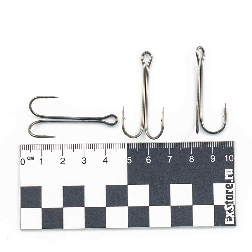 Крючки двойники Caiman Salmon Double up eye hook №1 (50 шт в упак) 14301