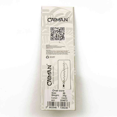 Блесна вращающаяся Caiman Oval core 20гр #6 цвет CA23 (5шт в упак.)