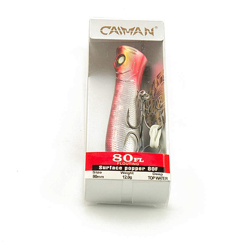Воблер Caiman Surface popper 80F 12g 0м цвет СМ122