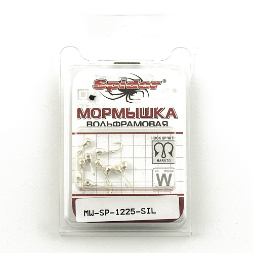 Мормышка вольфрамовая Spider капля с отверст. 2,5 мм 0,19 гр Sil