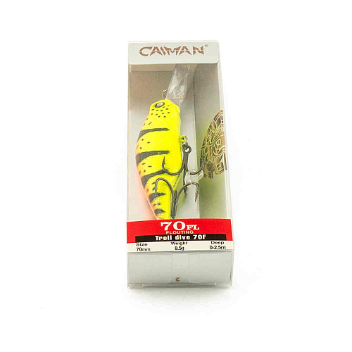 Воблер Caiman Troll dive 70F 8,5g 2,5м цвет СМ300