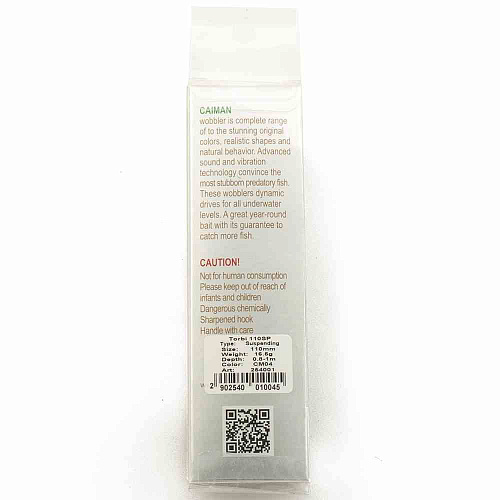 Воблер Caiman Torbi 110SP 16,5g 0,8-1м цвет СМ04