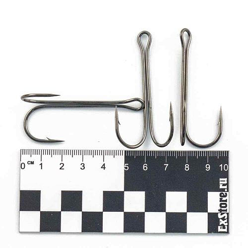 Крючки двойники Caiman Salmon Double up eye hook №4/0 (50 шт в упак) 14301