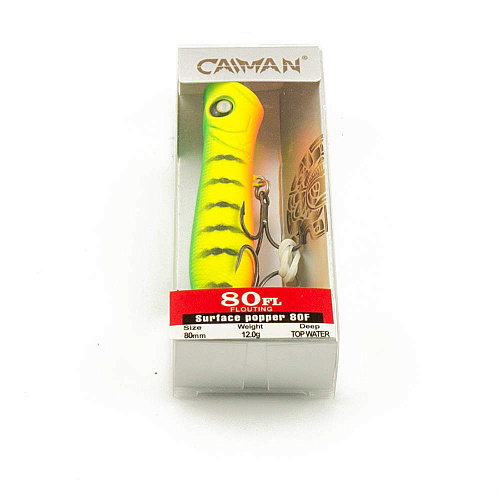 Воблер Caiman Surface popper 80F 12g 0м цвет СМ330