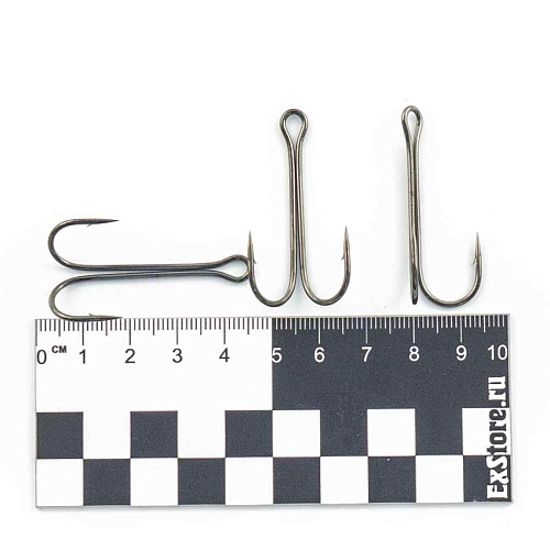Крючки двойники Caiman Salmon Double up eye hook №1/0 (50 шт в упак) 14301