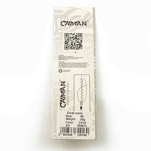 Блесна вращающаяся Caiman Oval core 20гр #6 цвет CA16 (5шт в упак.)