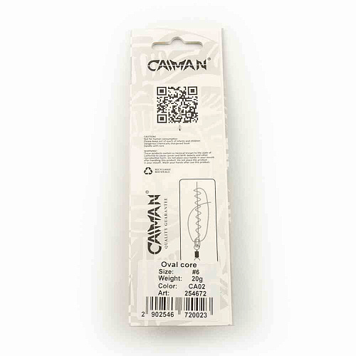 Блесна вращающаяся Caiman Oval core 20гр #6 цвет CA02 (5шт в упак.)